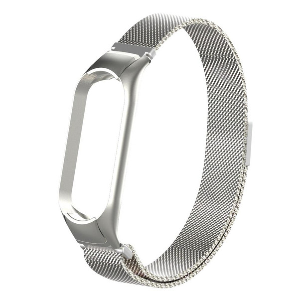 Xiaomi Mi Band 5 Milano Solid Color Magnetic Stainless Steel Watch Band(Silver)