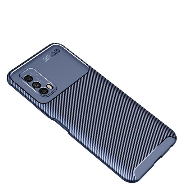 vivo IQOO Z1X Carbon Fiber Texture Shockproof TPU Case(Blue)