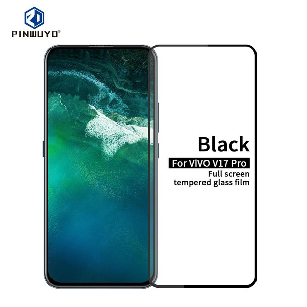 vivo V17 Pro PINWUYO 9H 2.5D Full Screen Tempered Glass Film(Black)