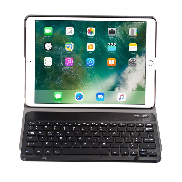 A102 - iPad 10.2 inch Ultra-thin Detachable Bluetooth Keyboard Leatherette Tablet Case with Stand Function(Black)