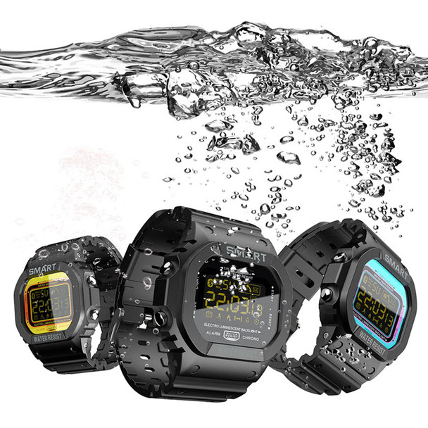 Lokmat MK22 1.21 inch FSTN LCD Screen 50m Waterproof Smart Watch, Support Information Reminder / Remote Camera / Sport Record(Black)