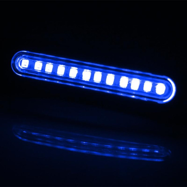 2 PCS D12V / 1W Motorcycle LED Waterproof Dynamic Blinker Side Lights Flowing Water Turn Signal Light (Blue Light)