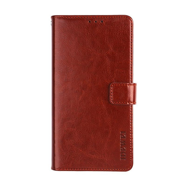 Alcatel 3L (2020) idewei Crazy Horse Texture Horizontal Flip Leatherette Case with Holder & Card Slots & Wallet(Brown)