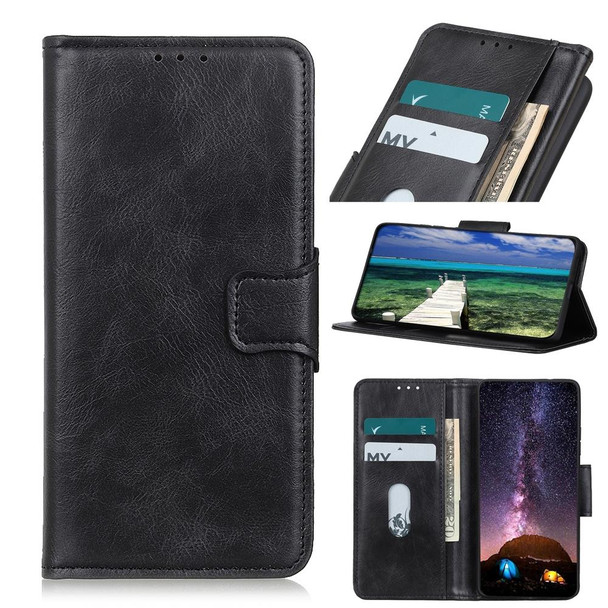 Asus ROG Phone 5 Mirren Crazy Horse Texture Horizontal Flip Leatherette Case with Holder & Card Slots & Wallet(Black)