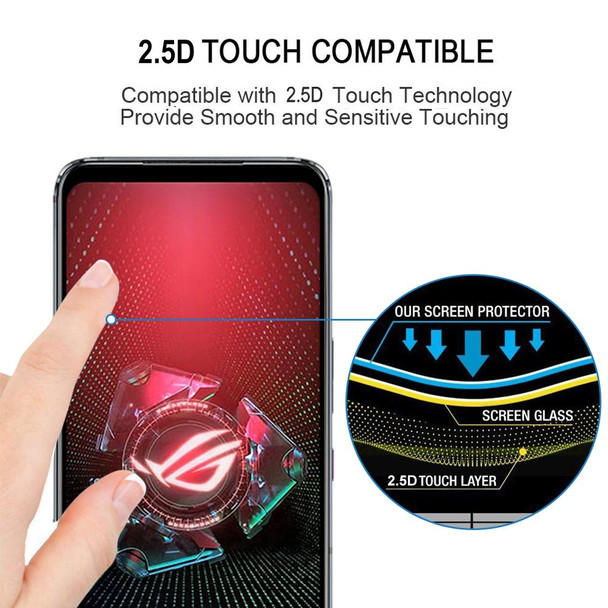 Asus ROG Phone 5 / 5 Pro / 5 Ultimate Full Glue Full Cover Screen Protector Tempered Glass Film