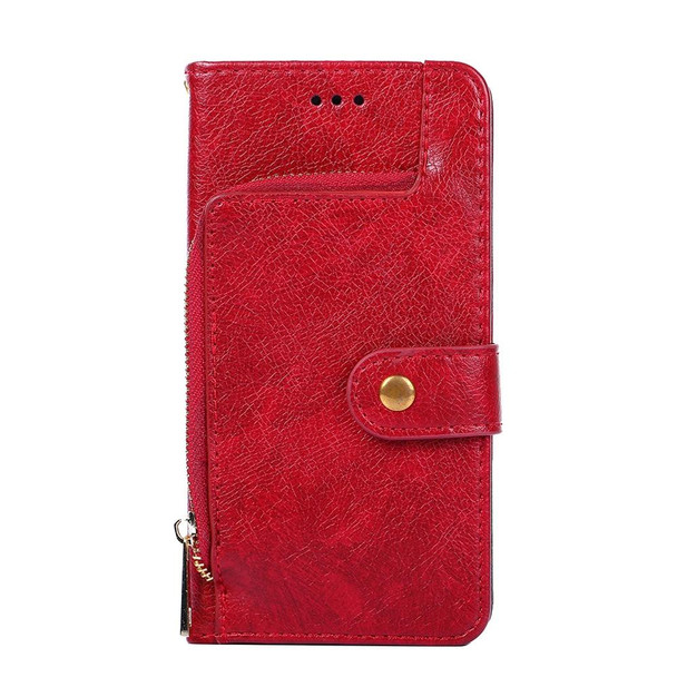 ZTE Tempo X Zipper Bag Leather Phone Case(Red)