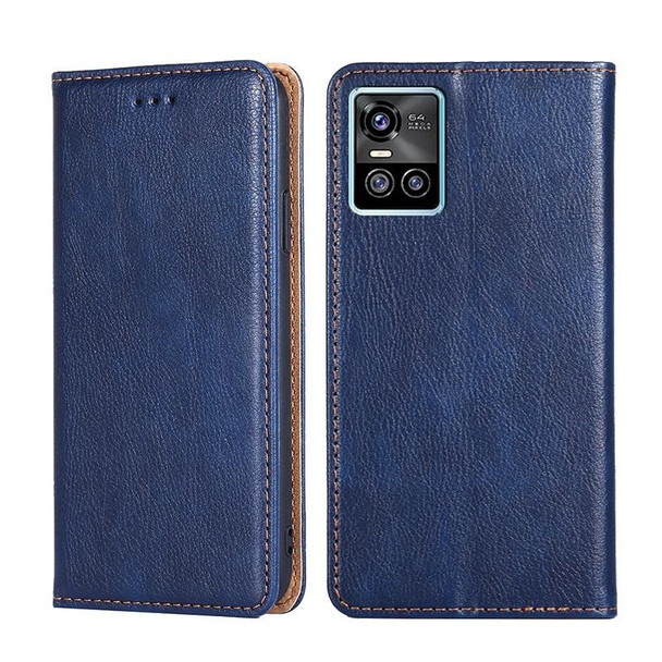 vivo S10 / S10 Pro Gloss Oil Solid Color Magnetic Leather Phone Case(Blue)