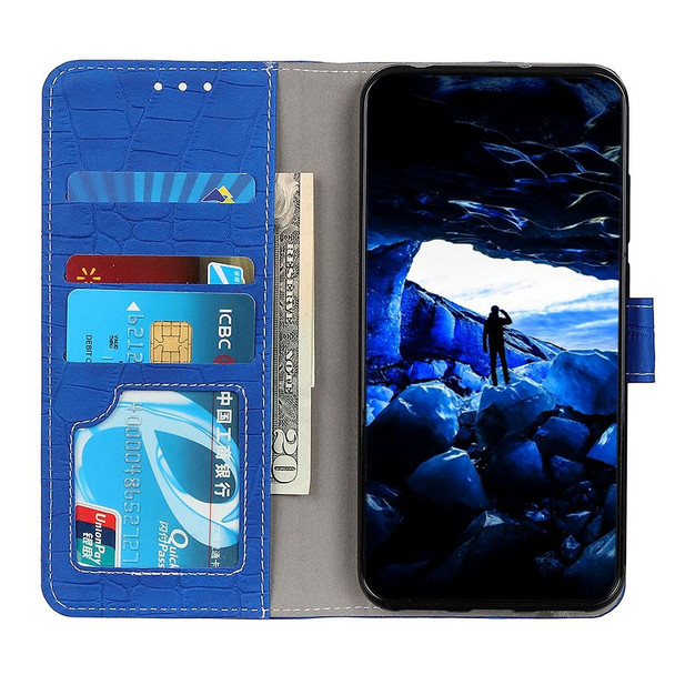 Xiaomi Redmi Note 11 Pro / Redmi Note 11 Pro+ 5G / Mi 11i Magnetic Crocodile Texture Horizontal Flip Leather Phone Case with Holder & Card Slots & Wallet(Blue)