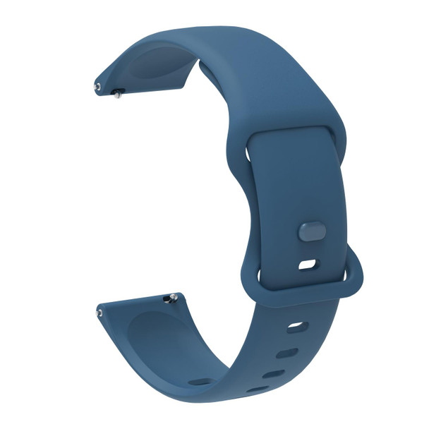 20mm - Xiaomi Haylou RT RS3 LS04 / LS05S Universal Inner Back Buckle Perforation Silicone Watch Band(Midnight Blue)