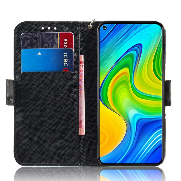 Xiaomi Redmi Note 9 / Redmi 10X 4G 3D Painted Pattern Magnetic Attraction Horizontal Flip Leather Case with Holder & Card Slot & Wallet & Lanyard(Embrace Cat)