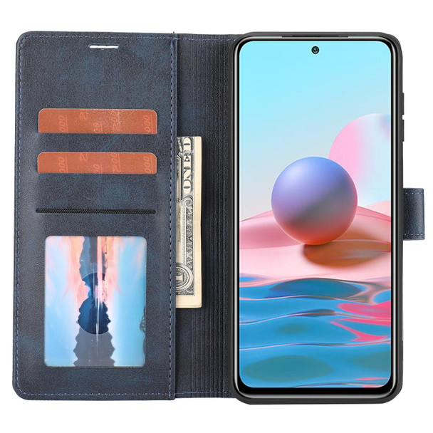 Xiaomi Redmi Note 10 / 10S Classic Wallet Flip Leather Phone Case(Blue)