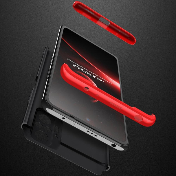 Xiaomi Redmi Note 10 Pro / Note 10 Pro Max GKK Three Stage Splicing Full Coverage PC Protective Case(Black Red)