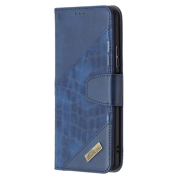 Xiaomi Redmi Note 10 Pro Matching Color Crocodile Texture Horizontal Flip PU Leather Case with Wallet & Holder & Card Slots(Blue)