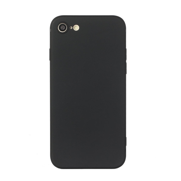 Straight Edge Solid Color TPU Shockproof Case - iPhone 6(Black)