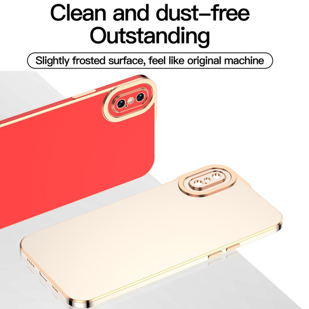 6D Electroplated TPU Phone Case - iPhone XS Max(White)