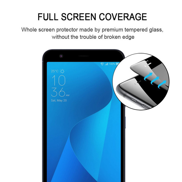 Asus Zenfone Max Plus M1 ZB570TL Full Glue Full Cover Screen Protector Tempered Glass Film