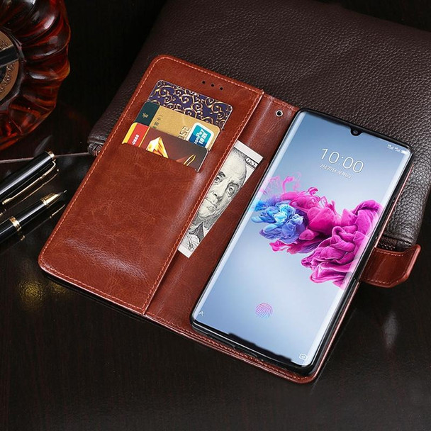 idewei Crazy Horse Texture Horizontal Flip Leather Case with Holder & Card Slots & Wallet - ZTE Axon 11 5G(Sky Blue)