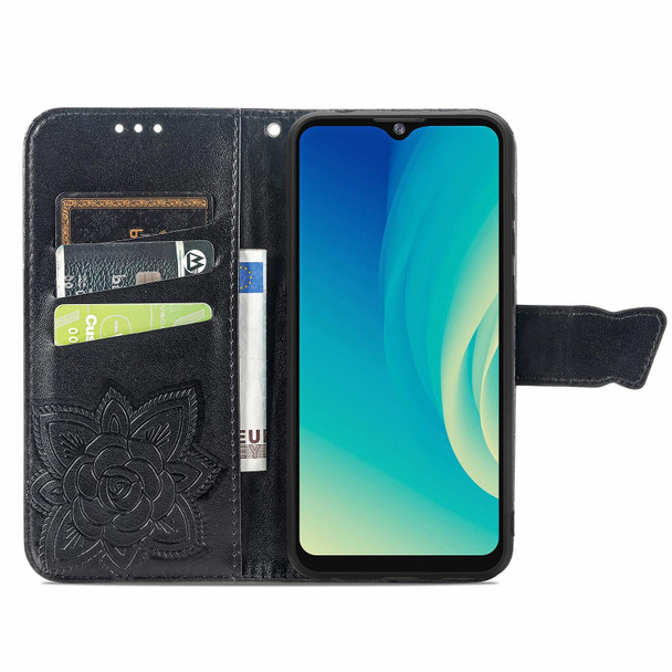 ZTE Blade A7S 2020 Butterfly Love Flowers Embossed Horizontal Flip Leather Case with Holder & Card Slots & Wallet & Lanyard(Black)