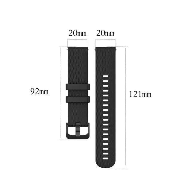 Samsung Galaxy Watch 42mm 20mm Checkered Silicone Watch Band(Beige)