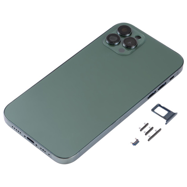 Electroplated Frame Back Housing Cover with Appearance Imitation of iP13 Pro for iPhone 11(Green)