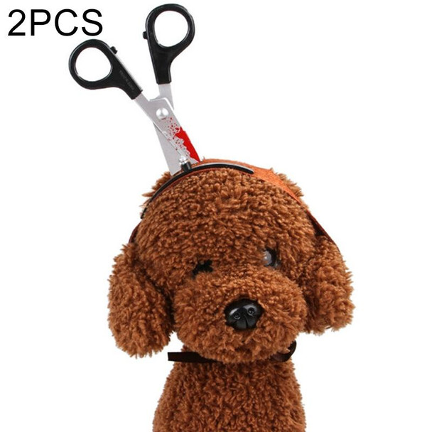 2 PCS Creative Cat dog Halloween Funny Tidy Props Headband Hooded Hat, Size: S(Scissors )