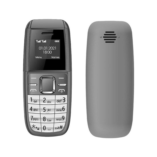 Mini BM200 Mobile Phone, 0.66 inch, MT6261D, 21 Keys, Bluetooth, MP3 Music, Dual SIM, Network: 2G (Grey)