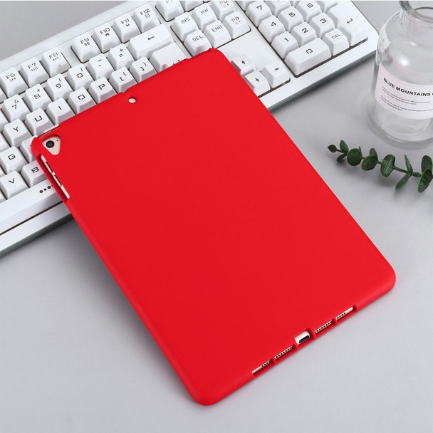 Solid Color Liquid Silicone Dropproof Full Coverage Protective Case - iPad Air / 9.7 2017 / 9.7 2018 / Pro 9.7(Red)