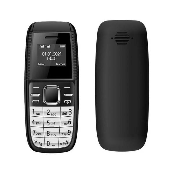 Mini BM200 Mobile Phone, 0.66 inch, MT6261D, 21 Keys, Bluetooth, MP3 Music, Dual SIM, Network: 2G (Black)