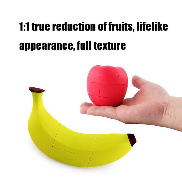 Fruit Cube 1:1 Simulation Puzzle Decompression Alien Cube Toy, Colour: Apple Banana Lemon Set