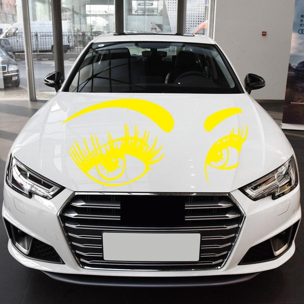 D-821 Beauty Eyes Pattern Car Modified Decorative Sticker(Yellow)