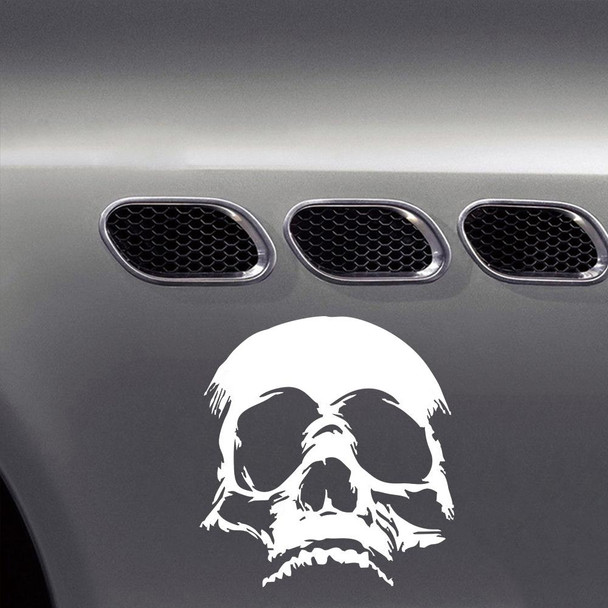 D-774 Evil Skull Pattern Car Modified Decorative Sticker(White)