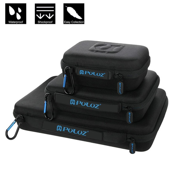 PULUZ Waterproof Carrying and Travel Case for GoPro HERO10 Black / HERO9 Black / HERO8 Black / HERO7 /6 /5 /5 Session /4 Session /4 /3+ /3 /2 /1, DJI Osmo Action, Xiaoyi and Other Action Cameras Accessories, Large Size: 32cm x 22cm x 7cm