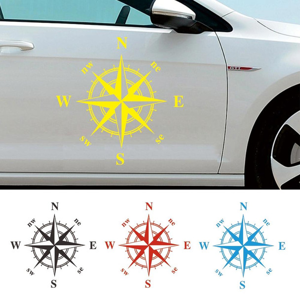 D-366 Compass Pattern Car Modified Decorative Sticker(Black)