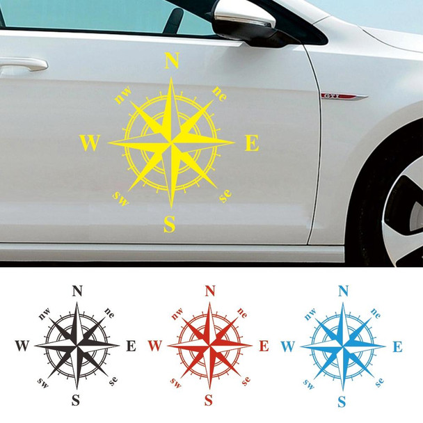 D-366 Compass Pattern Car Modified Decorative Sticker(Blue)