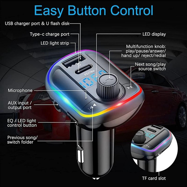 T829 Car Bluetooth Receiver MP3 FM Transmitter Bluetooth Player