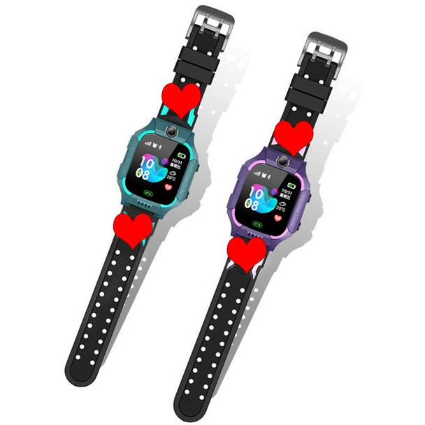 Z6 Children Phone Watch Smart Positioning Full Touch Screen Student Watch(Purple)