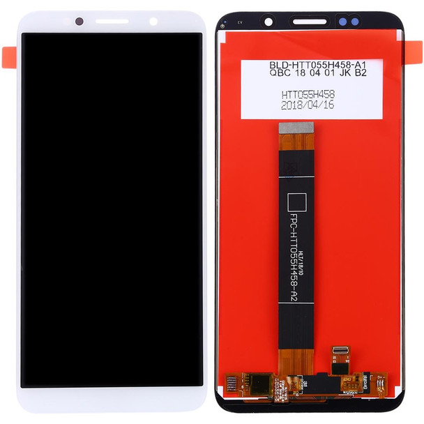 LCD Screen and Digitizer Full Assembly for Huawei Y5 Prime (2018)(White)