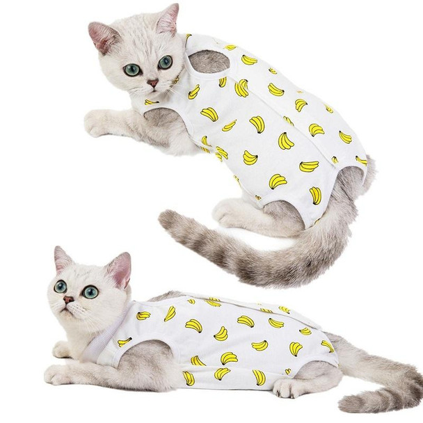 Female Cat Breathable And Anti-Licking Sterilization Clothing, Size: XL(Banana)