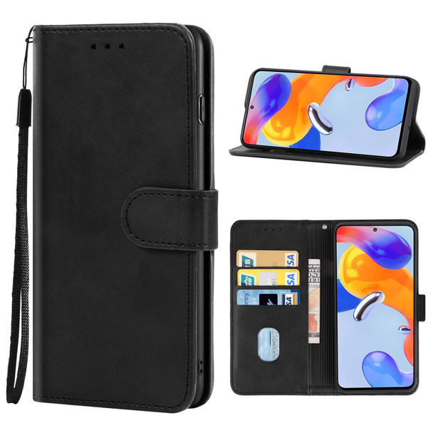 Xiaomi Redmi Note 11 Pro 5G / Redmi Note 11 Pro+ 5G Leather Phone Case(Black)