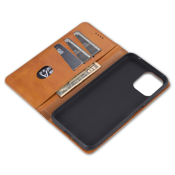 Xiaomi Mi 11 Lite AZNS Magnetic Calf Texture Horizontal Flip Leather Case with Card Slots & Holder & Wallet(Dark Blue)