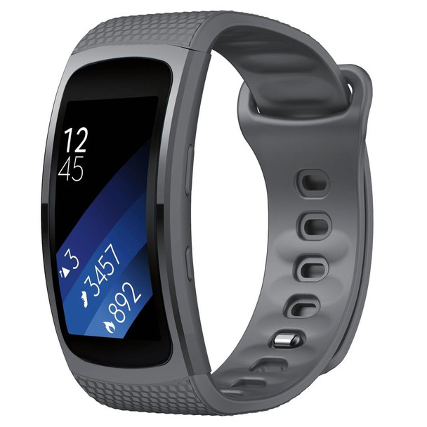 Samsung Gear Fit2 Pro Silicone Watch Band, Size:S(Grey)