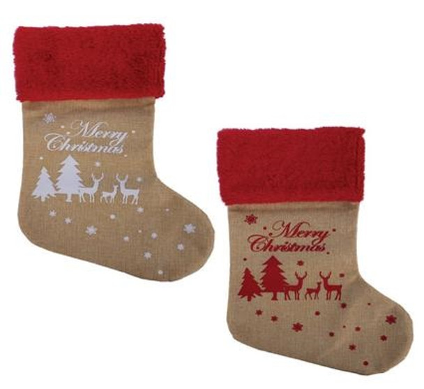 Xmas Dress Up Stocking Woven 42cm