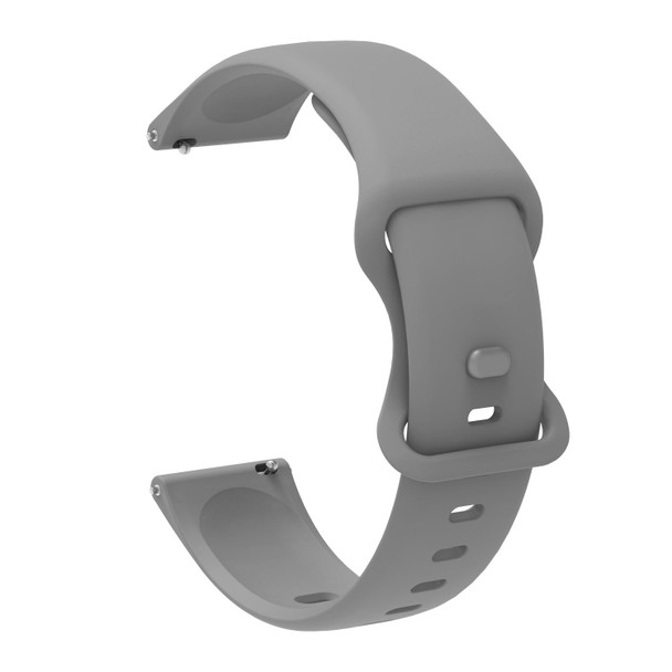 20mm - Xiaomi Haylou RT RS3 LS04 / LS05S Universal Inner Back Buckle Perforation Silicone Watch Band(Grey)