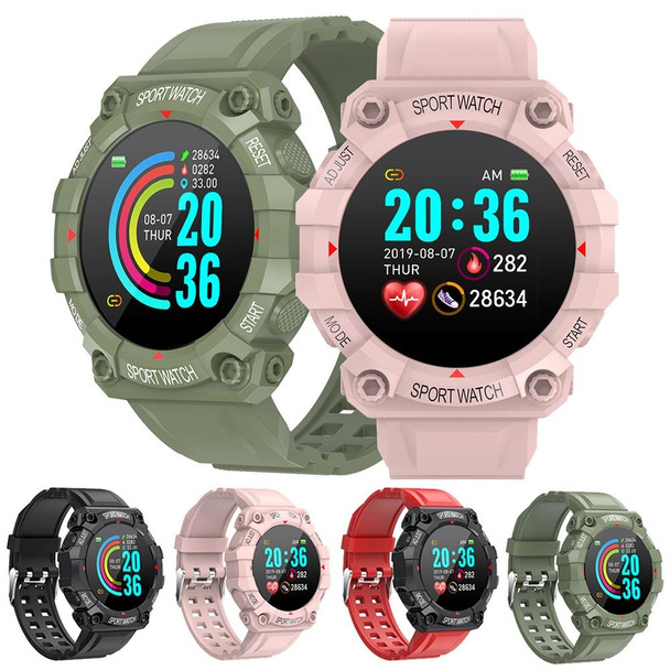 FD68 1.3 inch Color Round Screen Sport Smart Watch, Support Heart Rate / Multi-Sports Mode(Pink)