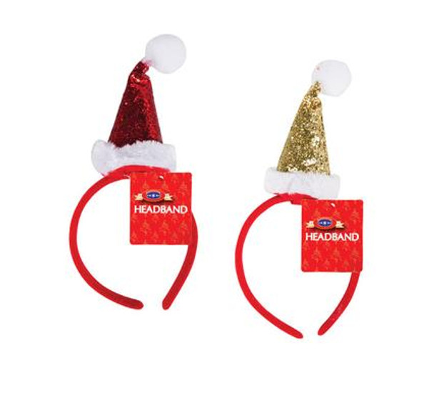 Festive Christmas Glitter Headband - 26cm Dress Up Accessory