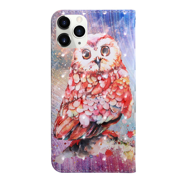 3D Painting Pattern Coloured Drawing Leatherette Phone Case - iPhone 13 Pro Max(Colorful Owl)