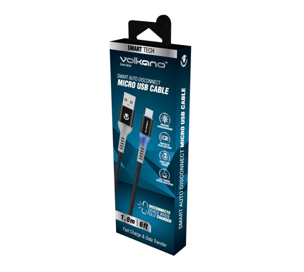 Volkano Smart Series Auto-Disconnecting Micro USB Cable