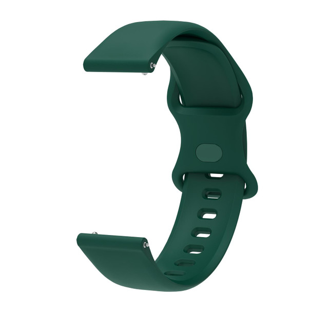 22mm - Xiaomi Haylou RT RS3 LS04 / LS05S Universal Inner Back Buckle Perforation Silicone Watch Band(Army Green)