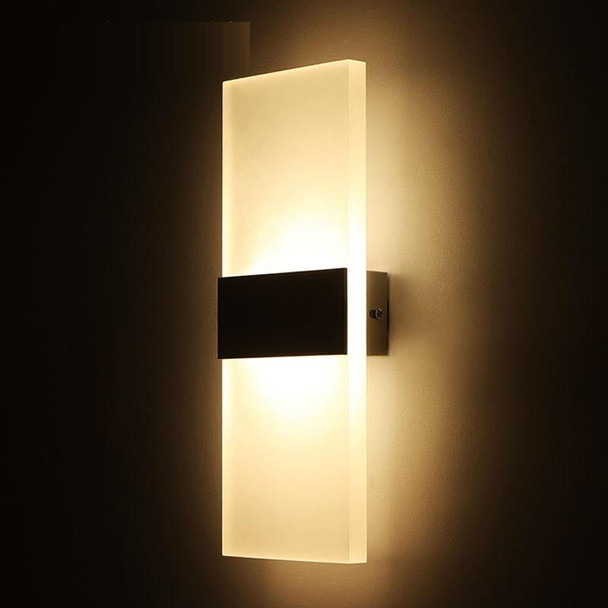 Right Angle White LED Bedroom Bedside Wall Aisle Balcony Wall Lamp, Size:2211cm(Warm Light)