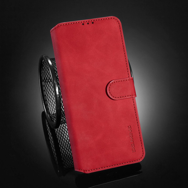 Xiaomi Redmi K40 DG.MING Retro Oil Side Horizontal Flip Leather Case with Holder & Card Slots & Wallet(Red)